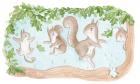 Jumping Squirrels, 2016 (watercolour)