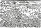 Detail of London North of the city from Civitas Londinium (woodblock print)