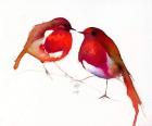 Two Little Ink Birds, 2014, (ink on paper)