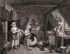 The Distressed Poet, from 'The Works of William Hogarth', published 1833 (litho)