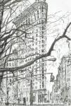 New York Flat Iron Building, 2003, (ink on paper)