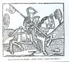 A Knight, from Caxton's 'Game of the Chess' (woodcut) (b/w photo)