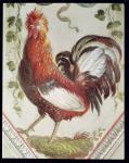 Detail of a cockerel, late 18th century (fresco)