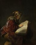 An Old Woman Reading, Probably the Prophetess Hannah, 1631 (oil on panel)