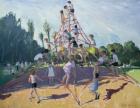 Playground, Derby, 1990 (oil on canvas)