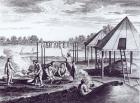 Summer Huts (engraving) (b/w photo)