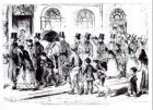 Conducting the Night Charges to the Marlborough Street Police Court (engraving) (b&w photo)