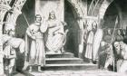 The Crowning of Chilperic II (670-720), from 'Histoire de France' by Colart, published c.1840 (engraving)