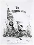 Sheet Music Cover for 'The Conquered Banner', poem by Moina, music by La Hache, pub. by A. E. Blackmar, 1862 (litho) (b/w photo)