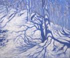 Winter Woodland, near Courcheval, 2008 (oil on canvas)