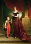 Marie Amelie de Bourbon (1782-1866) Duchess of Orleans and her Son, Prince Ferdinand (1810-42) Duke of Chartres (oil on canvas)