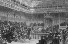 Mr Disraeli Introducing the Reform Bill in 1859 (engraving) (b&w photo)