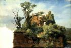 Landscape with Ruins, c.1782-5 (oil on paper on canvas)