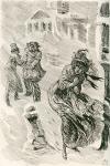 Martha the Wanderer. Illustration by Harry Furniss for the Charles Dickens novel David Copperfield, from The Testimonial Edition, published 1910.