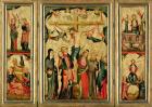 Triptych depicting the Crucifixion of Christ, c.1350 (tempera and gold leaf on panel) (see also 182372)