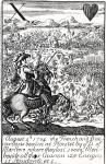 The Duke of Marlborough Defeats the French and Bavarians at the Battle of Blenheim, 2 August 1704, English playing card (engraving) (b/w photo)