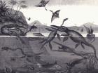 Prehistoric Animals of the Lias Group (etching)