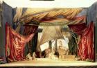 Stage model for the opera 'Tristan and Isolde' by Richard Wagner (1813-83) (painted card)