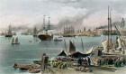 Port of New Orleans, engraved by D.G. Thompson (coloured engraving)