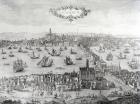 View of London (woodcut) (b/w photo)