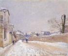 Rue Eugène Moussoir at Moret: Winter, 1891 (oil on canvas)
