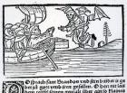Illustration from 'The Voyage of St. Brendan' (woodcut)