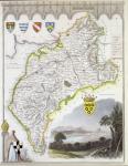 Map of Cumberland, from 'Moule's English Counties', c.1836 (hand coloured steel plate engraving)