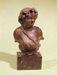 Bust of Bacchus, ornament from a bed (bronze)