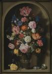Bouquet of Flowers in a Stone Niche, 1618 (oil on copper)
