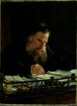 Portrait of Lev Tolstoy (1828-1910) (oil on canvas)