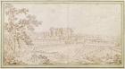 View of the Chateau of Celle-Saint-Cloud, c.1750 (pen & ink on paper)