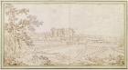 View of the Chateau of Celle-Saint-Cloud, c.1750 (pen & ink on paper)