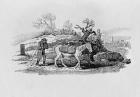 Geese carried to market from 'History of British Birds and Quadrupeds' (engraving)