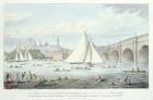 View of Westminster and the Bridge, with a Sailing Match, 1830 (w/c on paper)