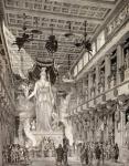Artist's impression of the statue of the goddess Athena in the Parthenon, Athens, during the Classical period, from 'El Mundo Ilustrado', published Barcelona, 1880 (litho)