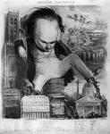 Caricature of Victor Hugo (1802-85) from 'Le Pantheon Charivarique', 19th century (litho)