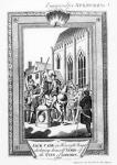 Jack Cade (d.1450) in Henry VI's Reign Declaring Himself Lord of the City of London, engraved for Spencer's (engraving) (b&w photo)