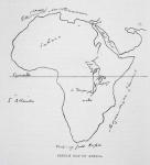 Sketch map of Africa, from 'The Life of Captain Sir Richard Burton, Volume II' by Isabel Burton (1831-96) published in 1893 (litho)