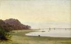 The shore of the Elbe (oil on paper mounted on board)