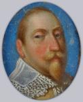 Miniature of Gustav II Adolf, King of Sweden, c.1630 (oil on brass)