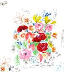 Floral Sketch 3, 2014 (pen and ink, collage on paper)