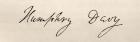 Signature of Sir Humphry Davy (1778-1829) (litho)