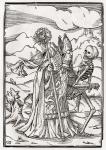 Death comes to the Bishop, engraved by Georg Scharffenberg, from 'Der Todten Tanz', published Basel, 1843 (litho)