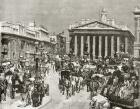 The Bank of England and the Royal Exchange in the nineteenth century, from 'London Pictures: Drawn with Pen and Pencil', by Rev. Richard Lovett, published 1890 (litho)