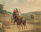 Mail Coach, 1819 (coloured engraving)