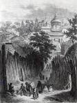 Street in Urga, illustration from 'Mongolia, the Tangut Country and the Solitudes of Northern Tibet' by Colonel Prejevalsky, english edition, 1876 (engraving)