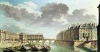 The Ile Saint-Louis and the Pont Marie in 1757 (oil on canvas)