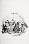 Mr. Weller and his friends drinking to Mr. Pell, illustration from `The Pickwick Papers' by Charles Dickens (1812-70) published 1837 (litho)