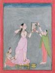 Lady at her toilet, Mankot, c.1730 (gouache on paper)