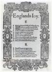 England's Joy by Richard Vennar, c.1602 (woodcut)